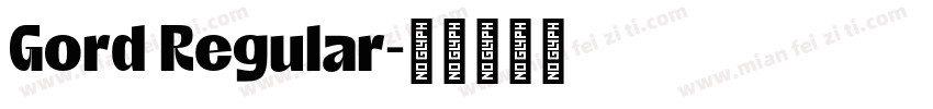 Gord Regular字体转换